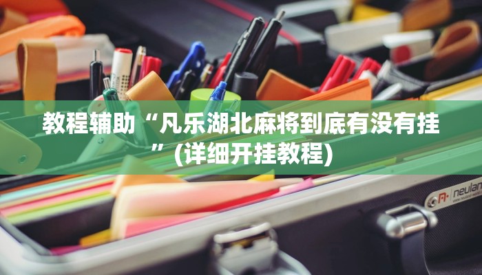 教程辅助“凡乐湖北麻将到底有没有挂”(详细开挂教程)
