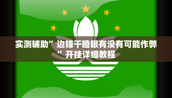 实测辅助”边锋干瞪眼有没有可能作弊”开挂详细教程