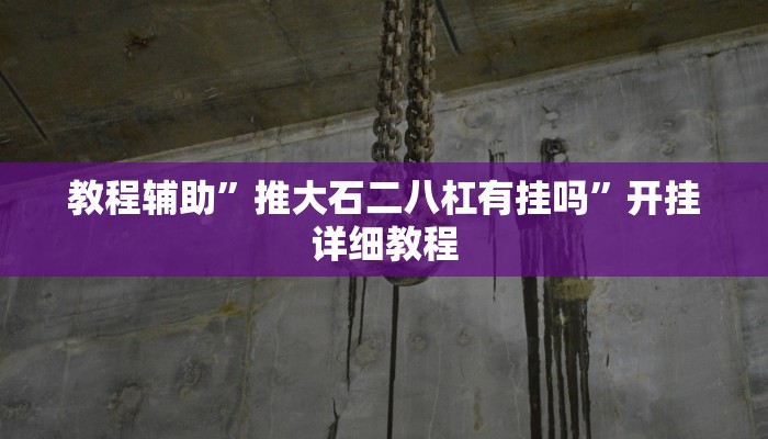 教程辅助”推大石二八杠有挂吗”开挂详细教程