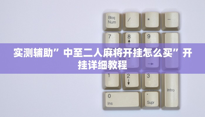 实测辅助”中至二人麻将开挂怎么买”开挂详细教程