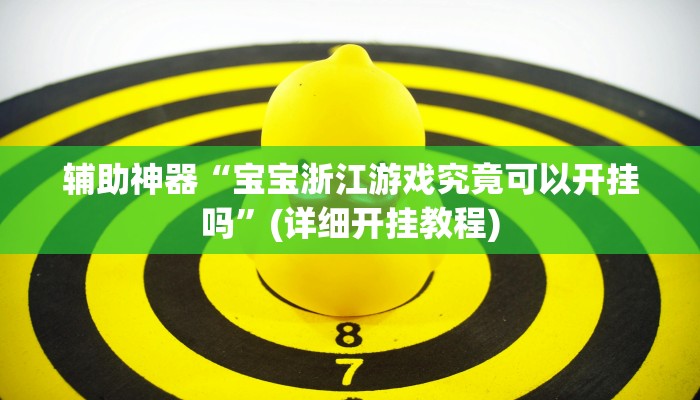 辅助神器“宝宝浙江游戏究竟可以开挂吗”(详细开挂教程)
