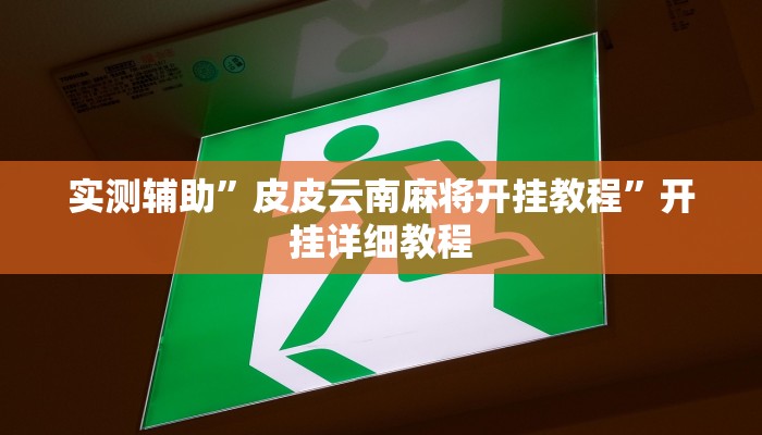 实测辅助”皮皮云南麻将开挂教程”开挂详细教程