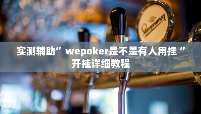 实测辅助”wepoker是不是有人用挂 ”开挂详细教程