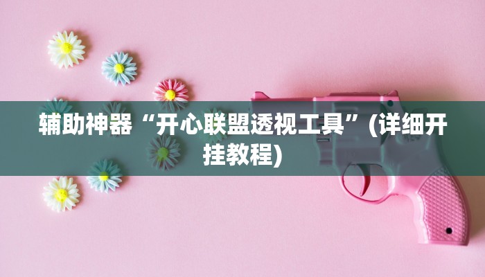 辅助神器“开心联盟透视工具”(详细开挂教程)