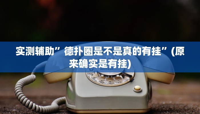 实测辅助”德扑圈是不是真的有挂”(原来确实是有挂)