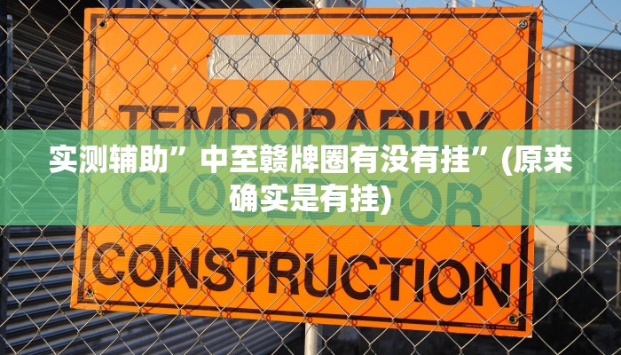 实测辅助”中至赣牌圈有没有挂”(原来确实是有挂)