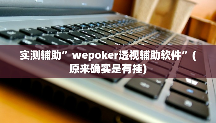 实测辅助”wepoker透视辅助软件”(原来确实是有挂)