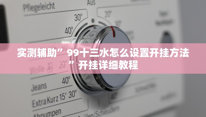 实测辅助”99十三水怎么设置开挂方法”开挂详细教程