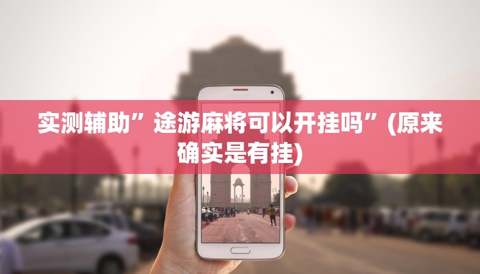 实测辅助”途游麻将可以开挂吗”(原来确实是有挂)
