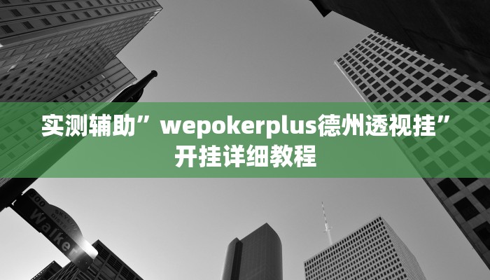 实测辅助”wepokerplus德州透视挂”开挂详细教程
