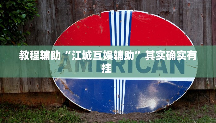 教程辅助“江城互娱辅助”其实确实有挂 